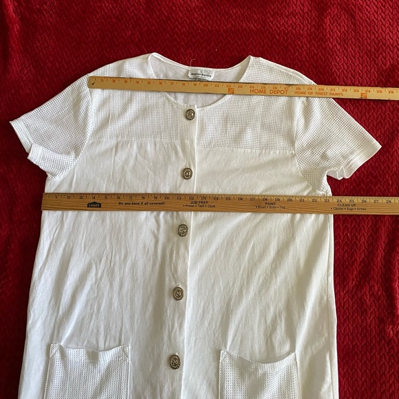Jordan Taylor White cover up button front house dress women’s size 1X Vintage - Picture 8 of 12